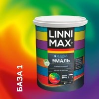 Эмаль Linnimax Аква цвет белый глянцевый база Б1 0.9 л 