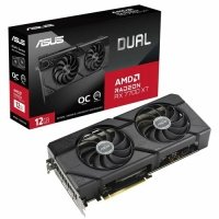 Видеокарта Asus AMD Radeon RX 7700XT DUAL-RX7700XT-O12G 12ГБ Dual, GDDR6, OC, Ret