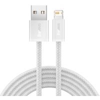 Кабель интерфейсный Baseus USB Type A - Lightning 2.4A 2m white CALD000502