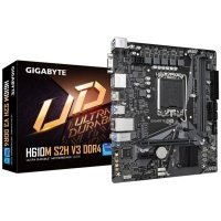 Материнская плата mATX GIGABYTE (LGA1700, H610, 2*DDR4 (3200), 4*SATA 6G, M.2, 2*PCIE, Glan, HDMI, D-Sub, 2*DP, 2*USB 3.2, 4*USB 2.0 H610M S2H V3 DDR4