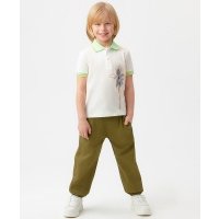 Брюки цвета хаки Button Blue (110)