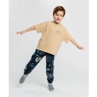 Джоггеры с принтом синие для мальчика Button Blue (122) 