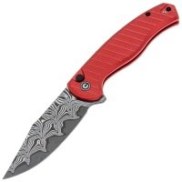 Складной нож Civivi Stormhowl, сталь Damascus, рукоять алюминий, красный 