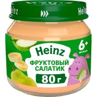Пюре Heinz Фруктовый салатик с 6 мес., 80 г 