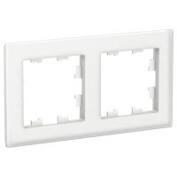 Рамка 2-постовая Systeme Electric (Schneider Electric) AtlasDesign Nature, стекло белый , 10 шт. ATN330102/10