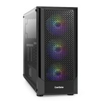 Корпус ATX Exegate EX295765RUS черный, без БП, окно из закаленного стекла, 2*USB-A, USB 3.2-A, audio EVO-8227
