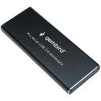Внешний корпус Gembird USB 3.0 для M2 SATA, порт MicroB, металл, черный EEM2-SATA-1