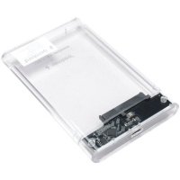Внешний корпус для HDD SATA 2.5” Gembird USB 3.0 Type-С, SATA III, пластик, прозрачный EE2-U3S-7