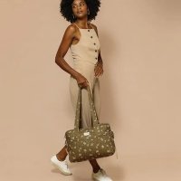 Сумка на коляску Nobodinoz "Stories Brown Lilac", цветы в пралине, 40 х 30 х 25 см 