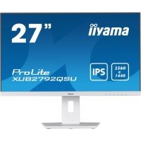 Монитор 27" Iiyama белый IPS LED 16:9 DVI HDMI M/M матовая HAS Piv 250cd 178гр/178гр 2560x1440 75Hz DP WQ USB 6.8кг ProLite XUB2792QSU-W5