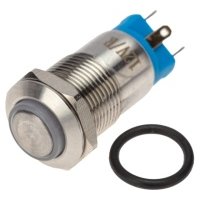 Кнопка Rexant антивандальная диам. 12 12В(LED) Б/Фикс (4с) OFF-(ON) красная (A-12-C2) 36-3210