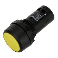 Кнопка Rexant EB22 возвратная желтая NO+NC 300 В 36-5532