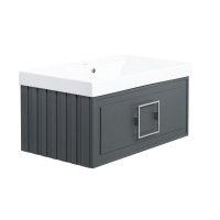 Тумба с раковиной La Fenice серая Cubo Grigio 80