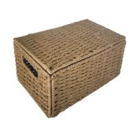 Корзина с крышкой для хранения 18x15x30 см бумага коричневый 