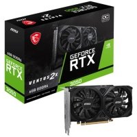 Видеокарта PCI-E MSI 6GB GDDR6 96bit 8nm 1492/14000MHz 2*HDMI/DP GeForce RTX 3050 (RTX 3050 VENTUS 2X 6G OC)