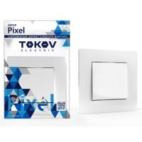 Выключатель 1-кл. СП Pixel 10А IP20 в сборе бел. TOKOV ELECTRIC TKE-PX-V1F-C01 