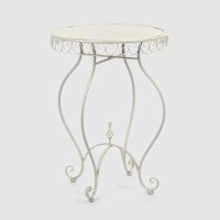 Стол садовый декоративный Anxi jiacheng металл Белый 56x56x77 см 