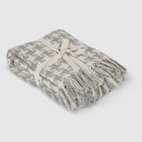 Плед Homelines textiles Peid-de-Poule grey серый 180х200 см 