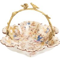 Корзиночка Glasar с птичками 20х17х18см 