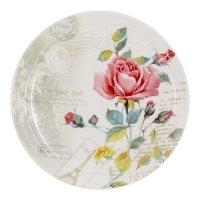 Тарелка для закусок Imari Розы Парижа 21 см белая 