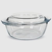 Кастрюля стеклянная Pyrex круглая с крышкой 1,6 л 