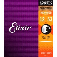 Струны Elixir 16052 NanoWeb 12-53
