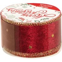 Лента новогодняя Due Esse Christmas CM003434 270 см бордо/золото 