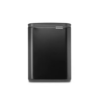 Стальной бак для мусора 7 л Brabantia Bo чёрный матовый 222900