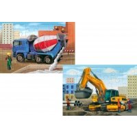 Комплект пазлов Бетономешалка, Экскаватор 