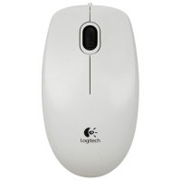 Мышь проводная Logitech B100 White