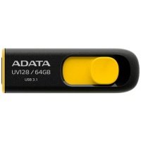 USB Flash накопитель A-Data UV128 64GB Black/Yellow