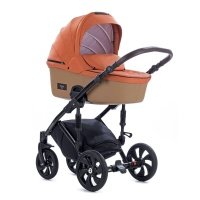 Детская универсальная коляска Tutis Viva Life 2 в 1 (073/коричнево-оранжевый/кожа темно-песочный)