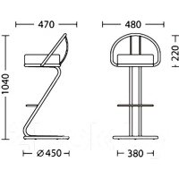 Стул барный Nowy Styl Zeta Plus Hoker Chrome (V-4)