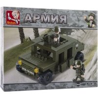 Конструктор Sluban Армия. Военный Хаммер / M38-B0297