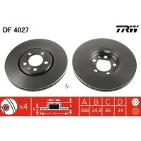 Тормозные колодки TRW DF4027