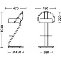 Стул барный Nowy Styl Zeta Plus Hoker Chrome (V-27)