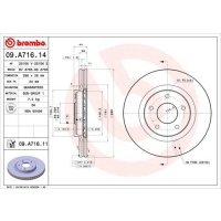 Тормозной диск Brembo 09A71614