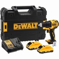 Аккумуляторная бесщеточная дрель-шуруповерт DEWALT, 18 В, 1650 об/мин, с 2 АКБ 3 Ач и ЗУ, в кейсе TSTAK, DCD708L2T DCD708L2T-QW