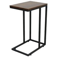 Столик журнальный приставной 45x30x65 см цвет черный дуб 