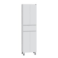 Шкаф-пенал СанТа Марс 50 напольный, светлое дерево/белый Марс 700428