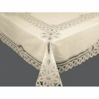 Скатерть ажурная 120 х 150 см Towa Presea бежевая 