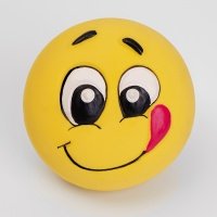 Rurri Игрушка для собак Смайлик, латекс желтый 
