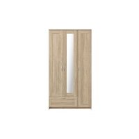 Шкаф 3 двери и 1 ящик СИРИУС 117х59х220 (с 1 зеркалом) 