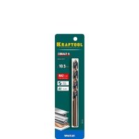 Сверло по металлу Kraftool 29656-10.5, COBALT, HSS-Co (8%), сталь М42 (S2-10-1-8), 10.5х133 мм 29656-10.5