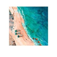 Картина Изумрудные волны 30x30 см 