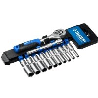 Набор торцовых головок Зубр Профессионал ТМ-12У 27651-H12, 12 предм., (1/4") Профессионал ТМ-12У 27651-H12