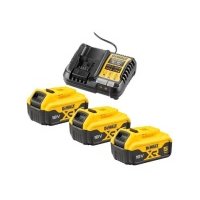 Набор DEWALT: 3 АКБ DCB184, Li-Ion, 18 В, 5 Ач и зарядное устройство DCB1104, 12/18 В, 4 A, (DCB1104P3) DCB1104P3-QW