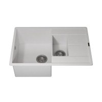 Мойка кухонная врезная с крылом Hoff Quartz