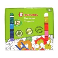 Набор для лепки Baramba Пластилин 12 шт. х 25 гр в карт. коробке (B30012) 