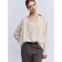 Атласная блузка на запах с вшитым топом 02513118Y343 